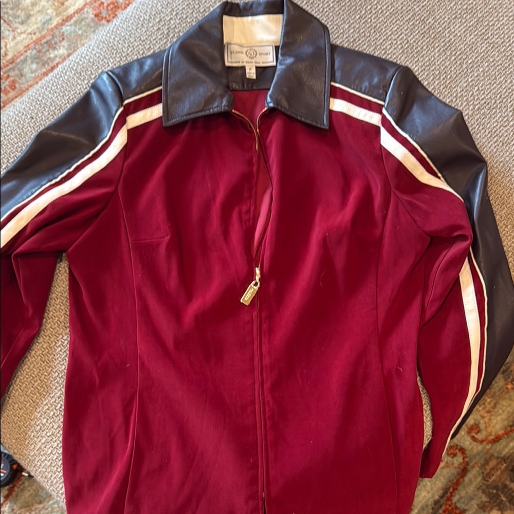 P Stylish Red and Black bomber Jacket